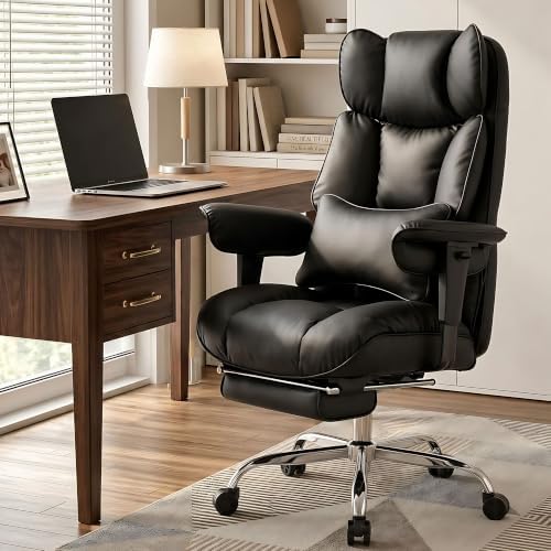 Efomao Executive Office Chair 400lbs, Black Big and Tall Desk Chair by OFFICECHAIR
