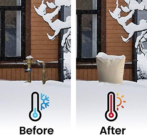 The Original Winter Pipe Insulation Cover (0˚F) - Extra-Thick EVA+NBR (UV-Coated) Insulated Backflow Preventer Freeze Protection, Pump Cover, Sprinkler/Well/Valve Head Cover - (36" W X 24" H) - Image 3