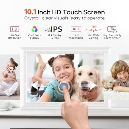 Frameo 10.1" WiFi Digital Picture Frame, Electronic Photo Frames - 32GB - Image 4