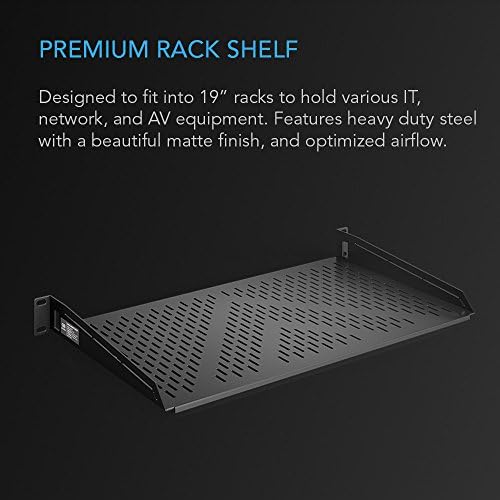 AC Infinity Vented Rack Shelf 1U, 10" Deep for 19" Servers & Racks - Image 3