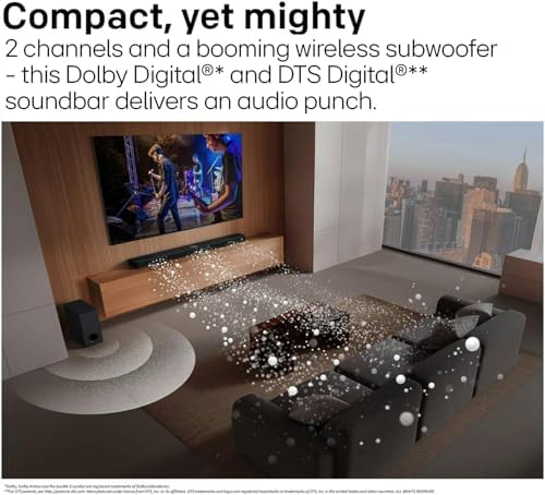 LG S40T 2.1 ch.Soundbar with Wireless Subwoofer, TV Synergy, Wow Interface, AI Sound Pro - Black - Image 3
