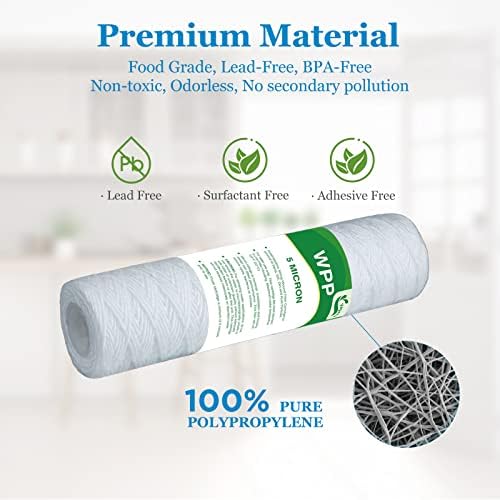 5 Micron String Wound Whole House Water Filter 10" x 2.5", 6-Pack - Image 4