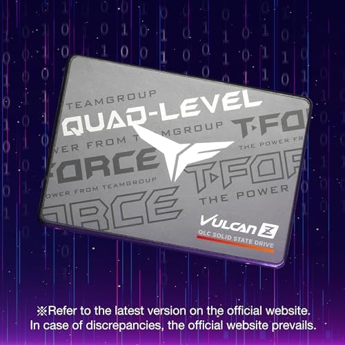 TEAMGROUP T-Force Vulcan Z 1TB SLC Cache 3D NAND QLC 2.5 Inch SATA III Internal Solid State Drive SSD (R/W Speed up to 550/470 MB/s) T253TY001T0C101 - Image 5