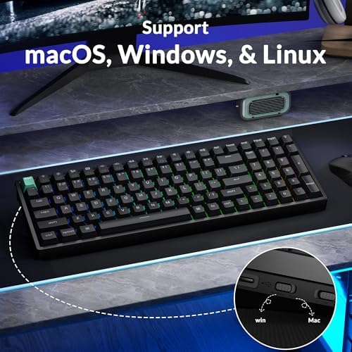 Keychron K4 HE 96% Wireless Hall Effect Keyboard with Number Pad, Rapid Trigger Magnetic Switches, QMK Launcher, 2.4GHz/Bluetooth/Wired, Mac & Windows, Aluminum Frame, Black (Shine-Through) - Image 3