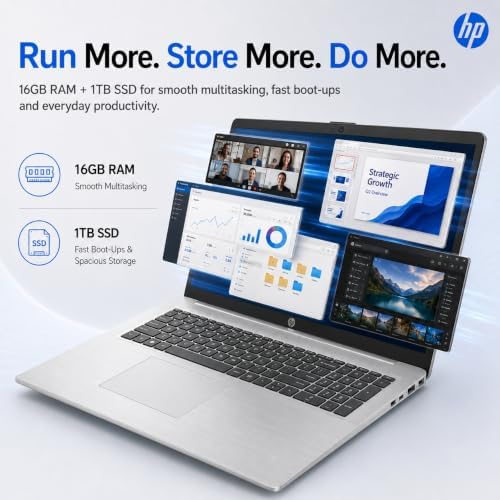 HP 17 Inch Touchscreen Laptop, AMD Ryzen 5 7430U, 32GB RAM 1TB SSD - Image 5