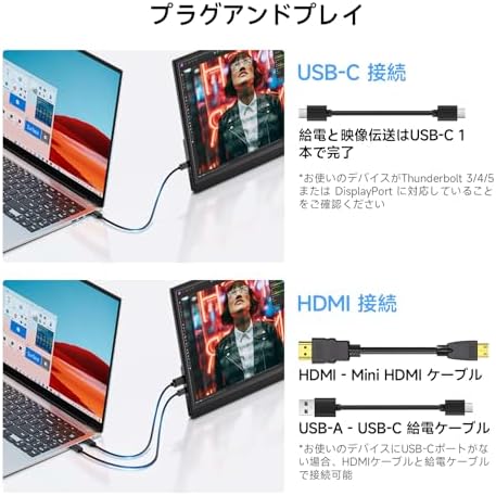 Portable Monitor Travel Monitor for Laptop with Foldable Stand & Carry Case (Standard 3) - Image 5