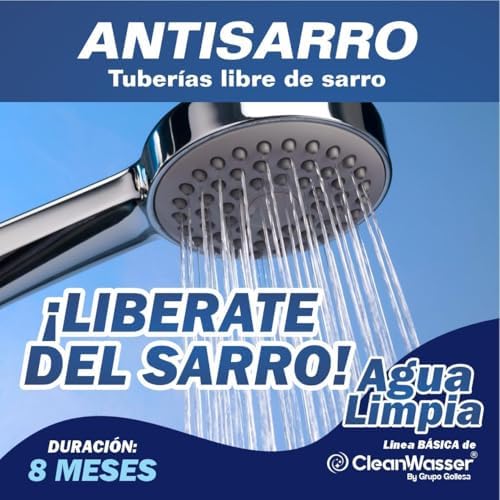 Anti-Tartar for Bathtubs and Cisterns, Removes Tartar from Pipes, Prevents the Formation of Tartar in Faucets and Showers, CleanWasser Clean Water Cartridge for 2,500 Liters - Image 7