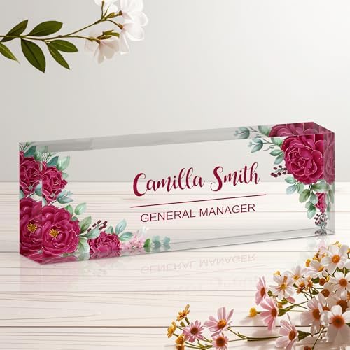 Ship Next Day Desk Name Plate Personalized, Custom Name Plate for Desk by Unknown