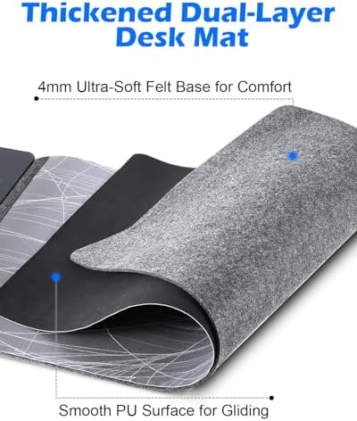30"x15" XXL Wireless Charging Mouse Pad, Detachable 15W Qi Charger - Image 2