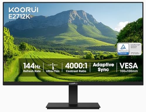 KOORUI 27 Inch Computer Monitor 144Hz FHD 1080p VA Display for Work & Play by KOORUI