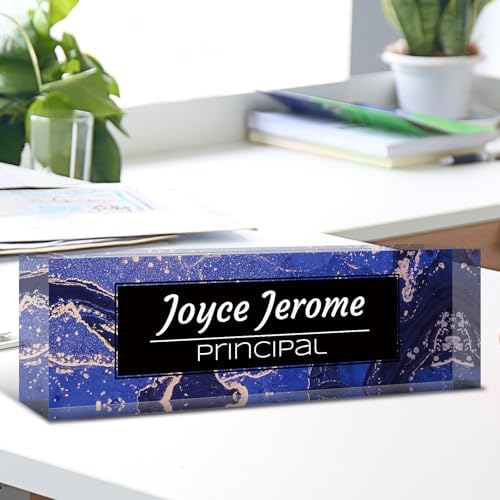 Desk Name Plate Personalized, Custom Name Plate for Desk, Acrylic Desktop Accessories, Office Gift & Decor for Women Men, Teacher Nurse Boss Employee Appreciation Gifts - Image 6