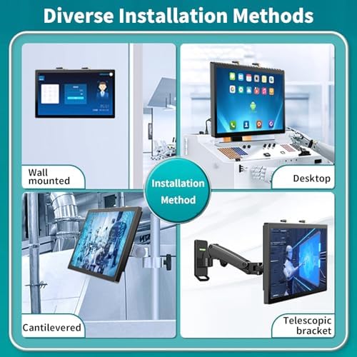 Industrial Embedded Panel PC, Win 10 Computer with 10 Points Touchscreen, IP65 All-in-One Computer, for Office/Automation/Kiosk/Bar/Warehouse 13.3inch-i3-3217U(4GRAM+128GSSD) - Image 6