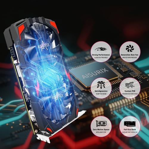 AISURIX RX 590 Graphics Card, Real 8GB, GDDR5, 256 Bit, RX 580 2304SP Pc Gaming Video Card, 2XDP, HDMI, PCI Express 3.0 with Freeze Fans Graphics Card for Gaming pc - Image 4