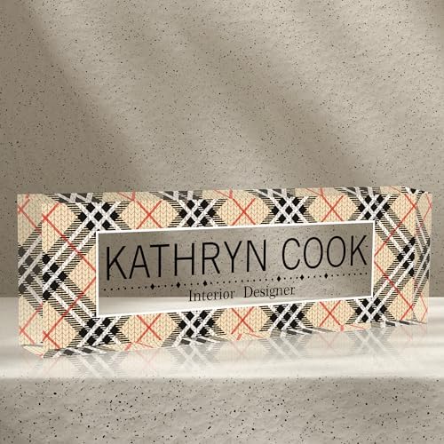 Personalized Name Plates for Office - Gifts for Teacher, Boss, Employee Appreciation - Desk Decor (chessboard2) by AZUFEMOS
