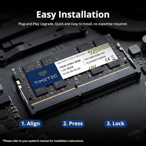 Timetec Premium 32GB KIT (2x16GB) DDR4 2666MHz (PC4-2666V) PC4-21300 SODIMM Laptop RAM – 260-Pin 1.2V CL19 Non-ECC Unbuffered Memory Module for Laptop, Notebook, Mini PC, All-in-One - Image 6