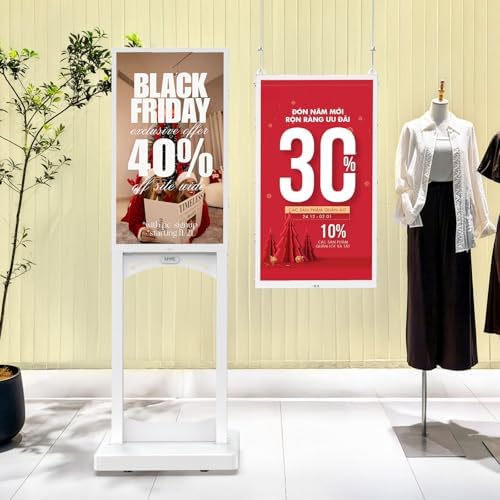 MWE 32 Inch Indoor Digital Signage Display, 1000 Nits Window Advertising Display Kiosk, Free Custom Logo Nameplate, Support Floor Standing or Ceiling Mounted, for Retail Store Window Promotion - Image 6