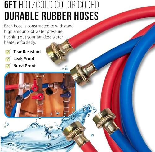 DrainX Tankless Water Heater Flushing Kit with Pump, Hoses, Descaling Powder and Measuring Bucket, All in One Complete Maintenance Solution - Image 6