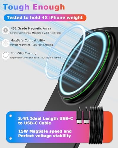 15W Qi-Certified MagSafe Charger for iPhone - Image 3