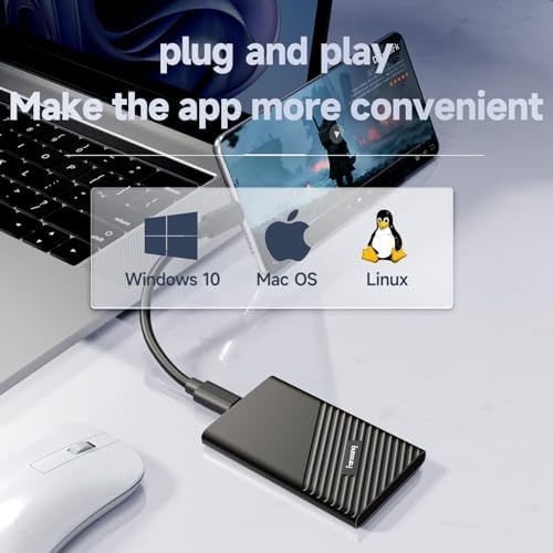 fanxiang 2TB External SSD Portable, Up to 2000MB/s, USB C External Solid State Drive External Hard Drive, USB 3.2 Gen2*2 Type-C SSD for iPhone 15/Pro/PC/Laptops/Creators/Gaming - Image 3