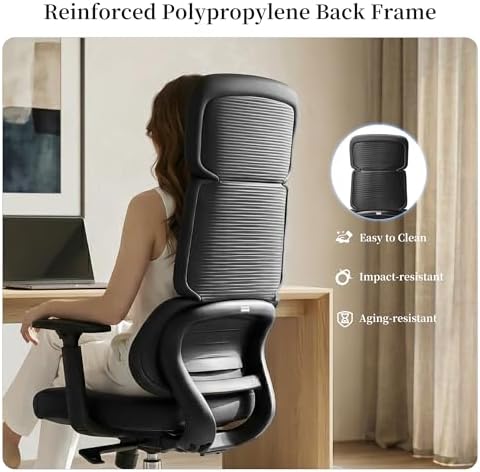 EUREKA ERGONOMIC Remi High Back Office Chair, PU Leather Office Chair with Wheels, Leather Desk Chair, Executive Office Chair Comfy for Home & Office, Black (Pack of 10) - Image 6