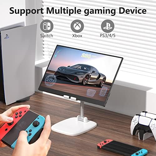 ForHelp 17.3" Portable Monitor 1080P FHD 144Hz Narrow Edge Laptop Monitor USB C HDMI Gaming Computer IPS HDR Screen, Travel Monitor for PC Mac Phone Xbox PS5 Switch Laptop w/Smart Cover & Speakers - Image 6