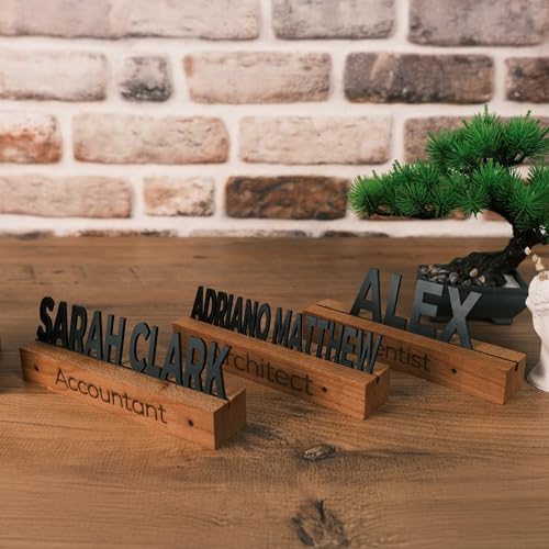 Custom Desk Name Plate with Engraved Title - Image 5