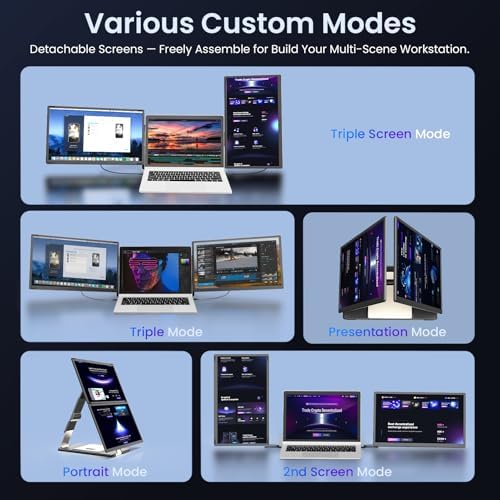 15.6" Laptop Screen Extender, 1080P FHD Detachable Laptop Monitor Extender - Image 3