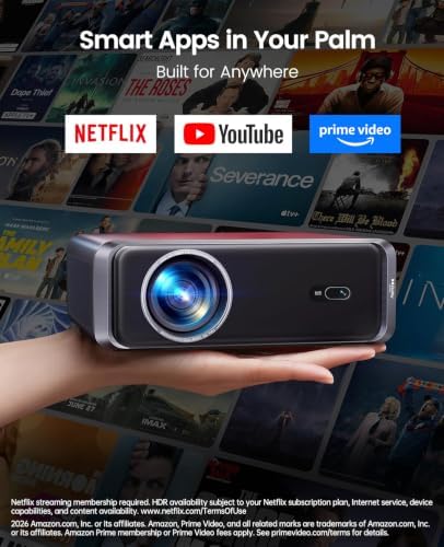 [Built-in Official App] Smart Projector with WiFi 6 & Bluetooth, 4K Support - Image 2