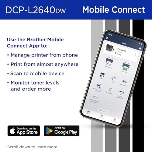 Brother DCP-L2640DW Wireless Compact Monochrome Multi-Function Printer, Copy, Scan, Duplex, Mobile Printing - Image 5