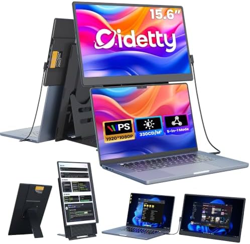 CIDETTY Laptop Screen Extender 15.6", FHD 1080P Detachable Monitor Portable by CIDETTYElectronics