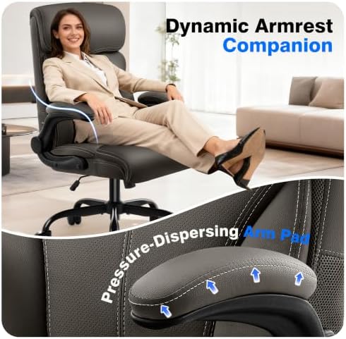 AreShark Leather Office Chair - Executive High Back Ergonomic Desk Chairs - Image 6