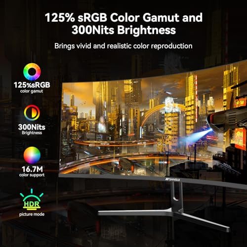 SANSUI 32 Inch Curved 240Hz Gaming Monitor High Refresh Rate, FHD 1080P - Image 5