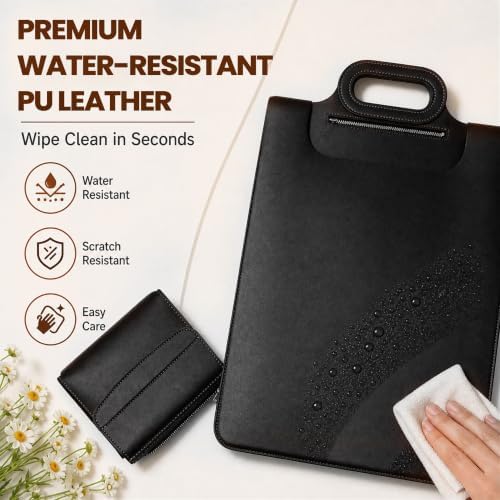 Wireless Charging Laptop Bag for 16-Inch Laptops, Foldable Desk Mat,Black - Image 6