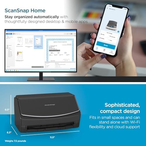 ScanSnap iX1600 Receipt Edition Color Duplex Invoice Document Scanner - Image 4