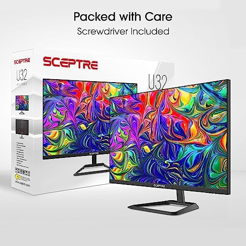 Sceptre 32-inch 4K UHD 3840 x 2160 Monitor 70Hz DisplayPort x2 HDMI x2 100% sRGB Build-in Speakers, Machine Black 2026 (U325W-UPT Series) - Image 4