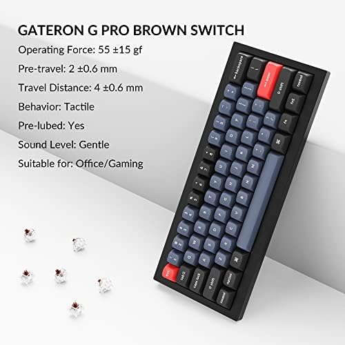 Keychron Q4 Wired Custom Mechanical Keyboard, 60% Layout QMK/VIA Programmable Macro with Hot-swappable Gateron G Pro Brown Switch Double Gasket Compatible with Mac Windows Linux (Black) - Image 5
