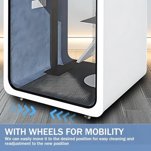 Outdoor Office Pod Booth with Audio Privacy - Portable Soundproof Boooth with White Exquisite Design,Sound Room with Light,Ventilation,Socket for Study,Singing Room,Telephone Booth (40.15") - Image 7
