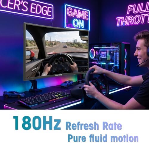 New! Sceptre Curved 27-inch Prime Gaming Monitor DisplayPort x2 180Hz HDMI x2 180Hz 1500R 1ms Build-in Speakers, Machine Black 2027 (C275B-FW180T Series) - Image 5
