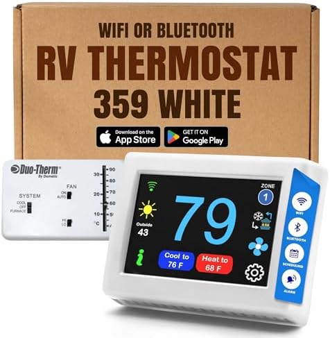 MICRO-AIR EasyTouch Digital RV Thermostat Replacement, 359 White by MicroAir