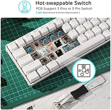 RK ROYAL KLUDGE RK68 Wireless Hot Swappable 65% Mechanical Keyboard Gaming - Image 3
