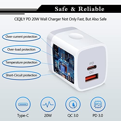 20W Fast USB C Charger for Pixel 11 10 9 8 7 6 Pro,Dual Port PD 3.0 Type C - Image 2