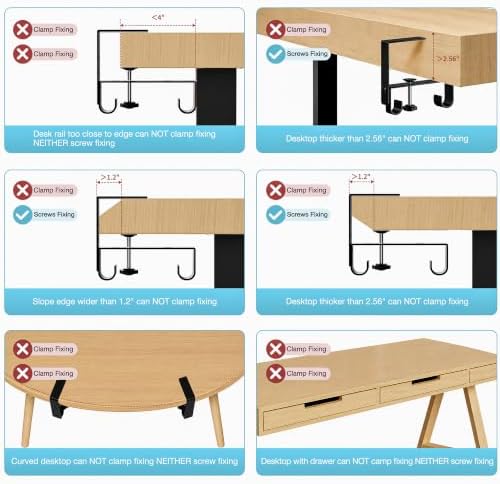 No-Drill Under Standing Desk Cable Management,31.5" L,Black - Image 6