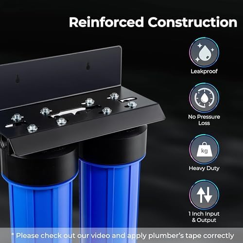 iSpring Whole House Water Filter System, Reduces Sediment, PFAS, Heavy Metals, Chlorine, Chloramine, Hydrogen Sulfide, 2-Stage Whole House Water Filtration System, Model: WGB22B-KS - Image 2
