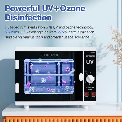 UV Sanitizer Cabinet. Dual Lamp Ultraviolet Disinfection Cabinet with Timer Setting, Suitable for Disinfection of Various Items - Image 2