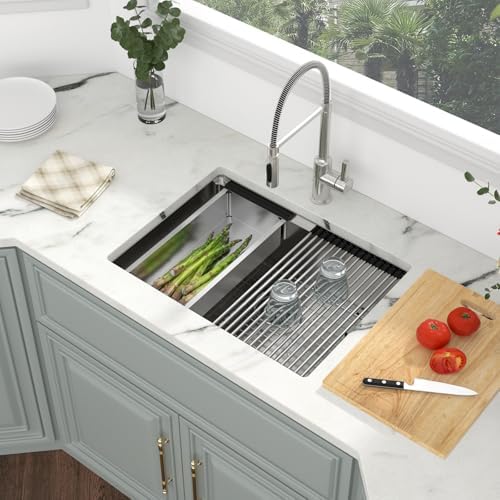 Kichae 25 Undermount Kitchen Sink Stainless Steel 16 Gauge Workstation - Image 2