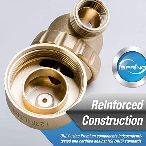iSpring WSP50GR Spin Down Sediment Filter, Ball Valve Connectors, 50 Micron - Image 5