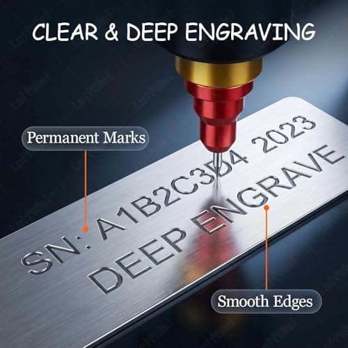Electric Marking Machine Portable Metal Plastic Engraving Machine Desktop Nameplate Tag Marking Tool,0.05-2mm Depth,for Mark Fixed Character Serial Number 400w 300 * 200mm - Image 3