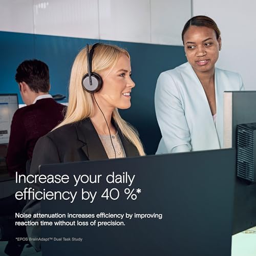EPOS Impact 860T ANC Dual-Sided Wired Headset with Active Noise Cancellation, Microsoft Teams Certified, USB C and USB A, Super Wideband Audio, Ideal for Office Calls, Zoom, Home & Hybrid Work, Black - Image 6