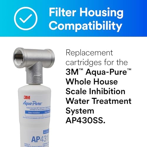 3M Aqua-Pure AP431 Whole House Scale Inhibition Inline Replacement Water Cartridge For System AP430SS, Genuine 3M Replacement Cartridge (Pack of 2) - Image 2