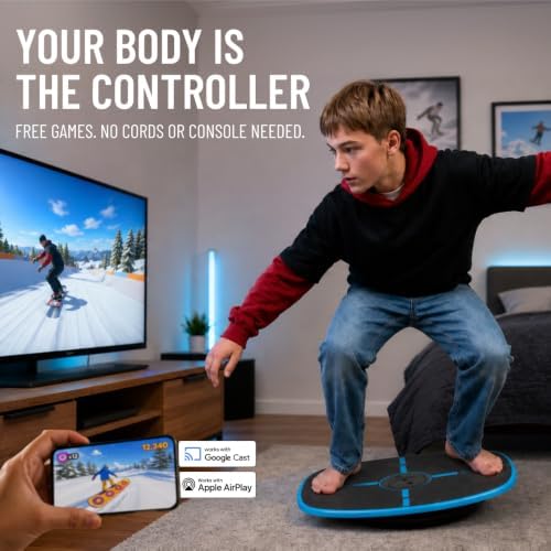 GoBalance Board - App-Enabled Balance Board. Smart Bluetooth Sensor, 12 FREE Interactive Games - Fun, Balance Training and Home Gym Workout! Boost Coordination & Strength for Teens and Adults - Image 6